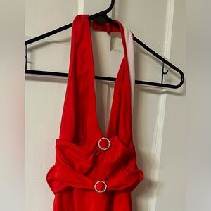 Elegant Red One-Piece Swimsuit